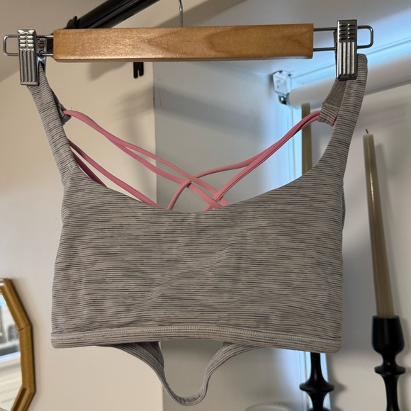 lululemon athletica Other - Lululemon Sports Bra Grey and Pink Like New